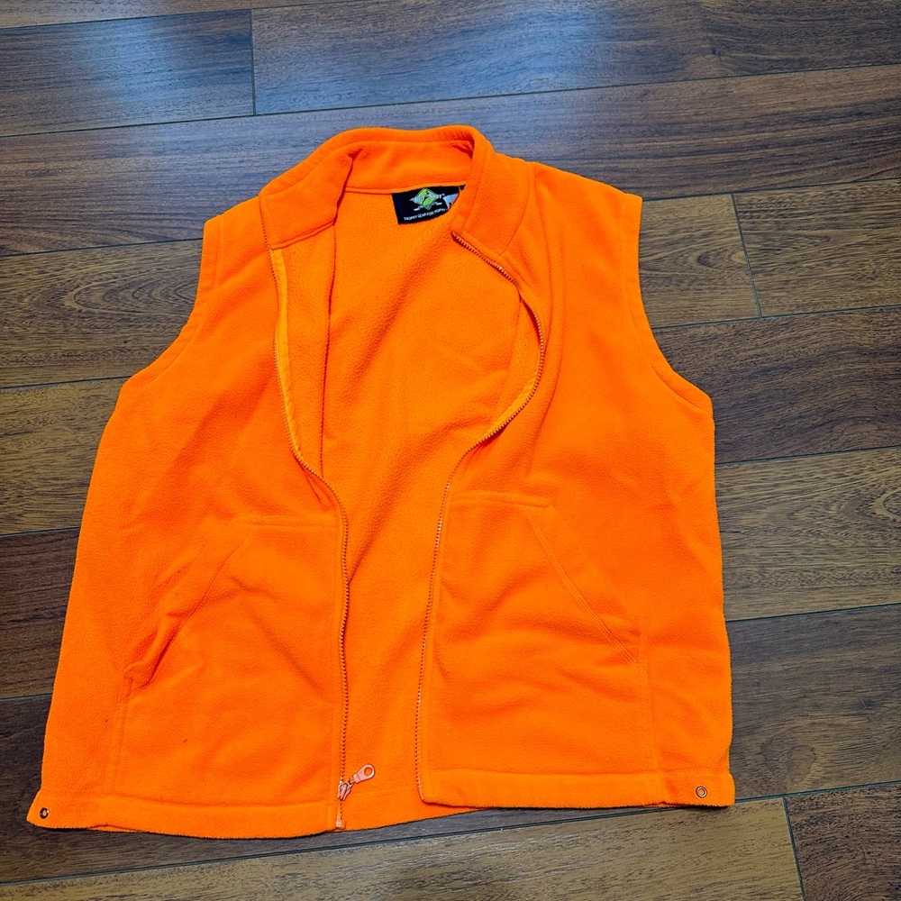 Vintage Bright Orange Vest Size M